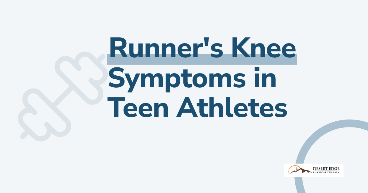 Illustration of a teen athlete in motion with a subtle highlight at the knee.